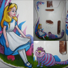 Alice In Wonderland Guitar Painting